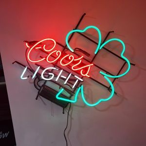 Coors light neon shamrock sign!